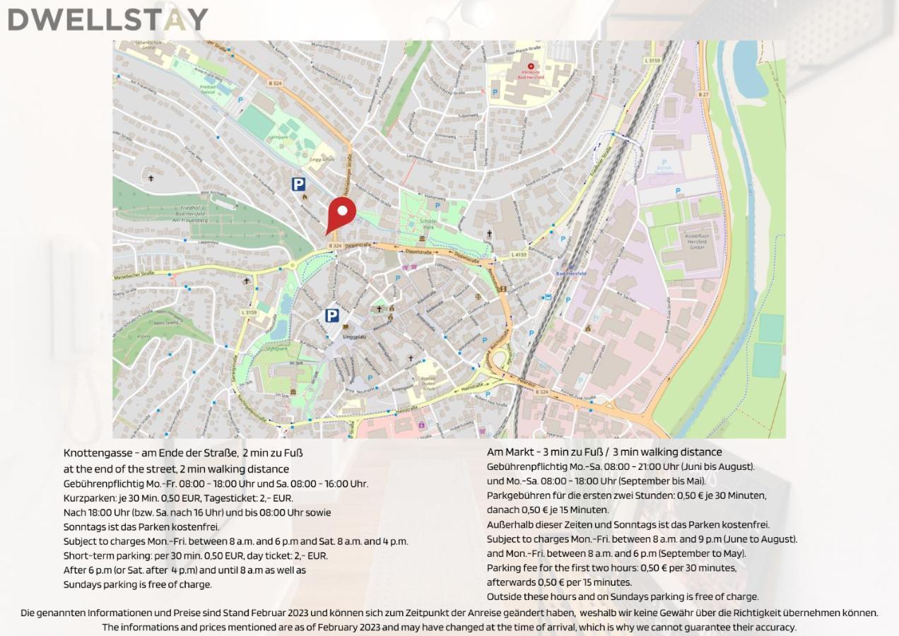 Dwellstay - Modernes Apartment I 55Qm I 2 Zimmer I Kueche I Bad I Terrasse I Tv I Wlan Bad Hersfeld Εξωτερικό φωτογραφία