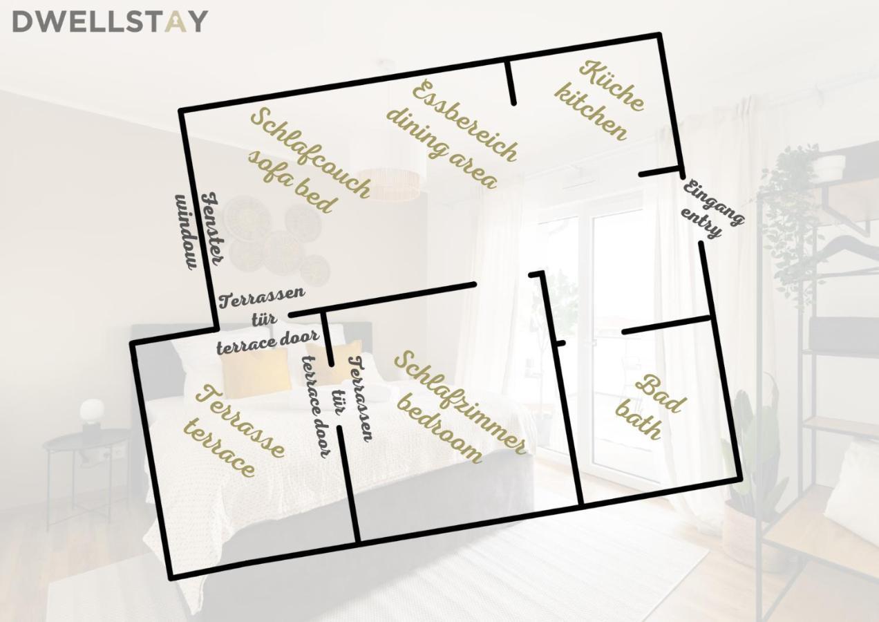 Dwellstay - Modernes Apartment I 55Qm I 2 Zimmer I Kueche I Bad I Terrasse I Tv I Wlan Bad Hersfeld Εξωτερικό φωτογραφία